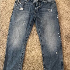 Todd Snyder Blue Distressed Men Jeans